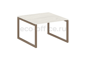 Стол переговорный (1 столешница) METAL SYSTEM QUATTRO 5x5 50БО.ПРГ-1.2 Дуб Наварра / Мокко металл фото