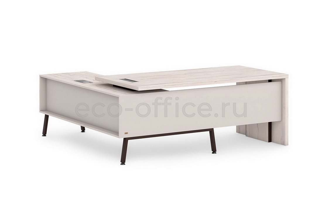 Стол руководителя c опорной тумбой LAVANA SUPREME T-119 R Таксония Светлая / Бежевый песок  стоимость