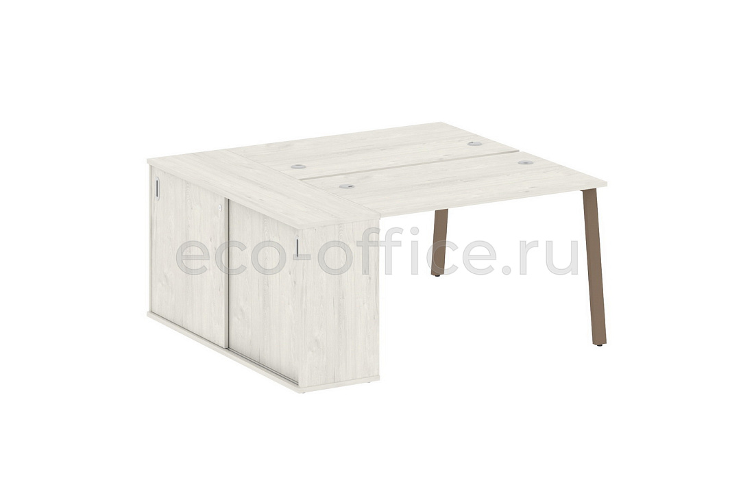 Рабочая станция с опорным шкафом-купе METAL SYSTEM STYLE БА.РС-СШК-1.2 Дуб Наварра / Мокко металл  стоимость