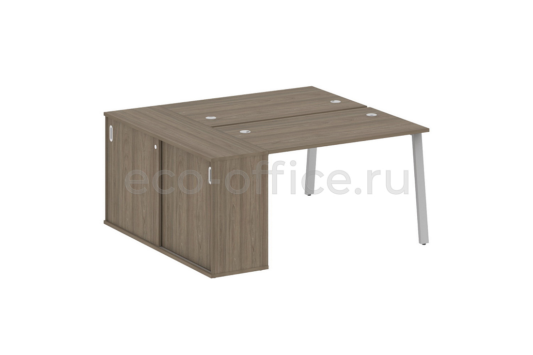 Рабочая станция с опорным шкафом-купе METAL SYSTEM STYLE БА.РС-СШК-1.2 Вяз Благородный / Серый металл  стоимость