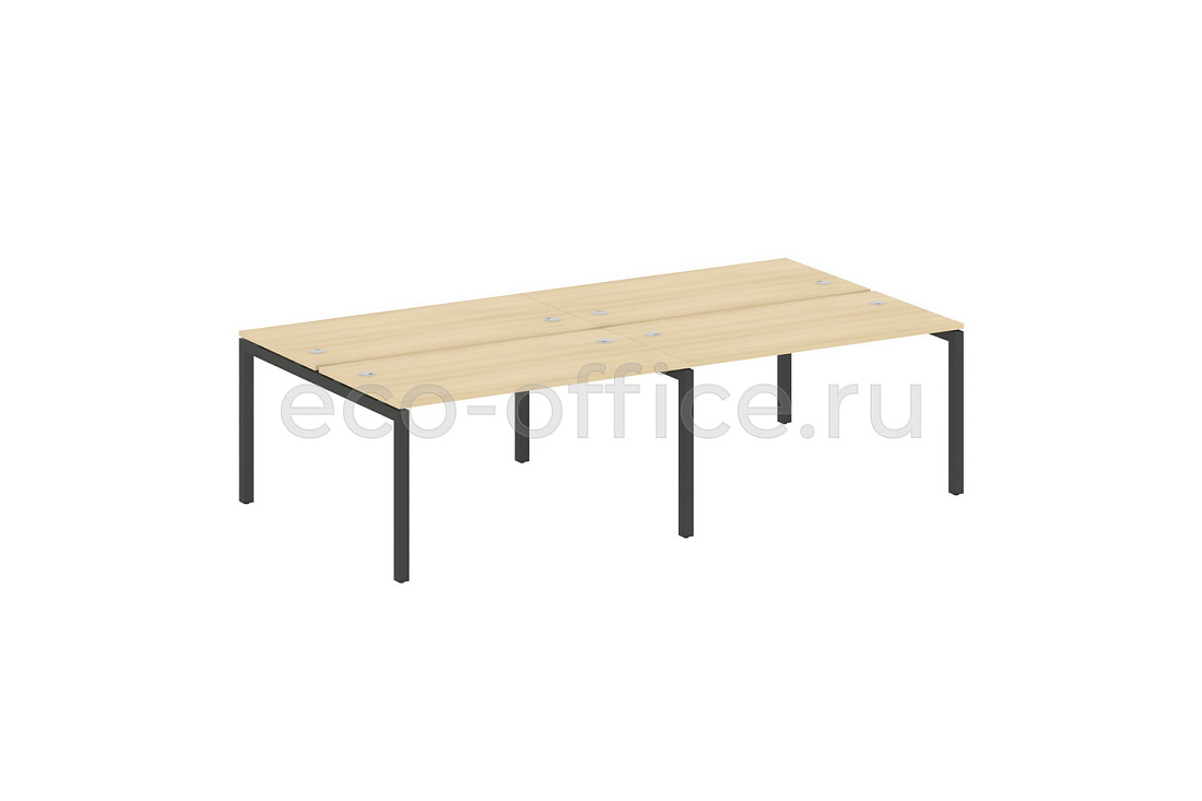Рабочая станция на 4 рабочих места METAL SYSTEM QUATTRO 5x5 50БП.СМ-4.3 Акация Лорка / Антрацит металл  стоимость