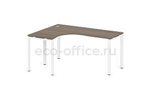 Стол криволинейный левый METAL SYSTEM STYLE БП.СА-4 (L) Вяз Благородный / Белый металл фото