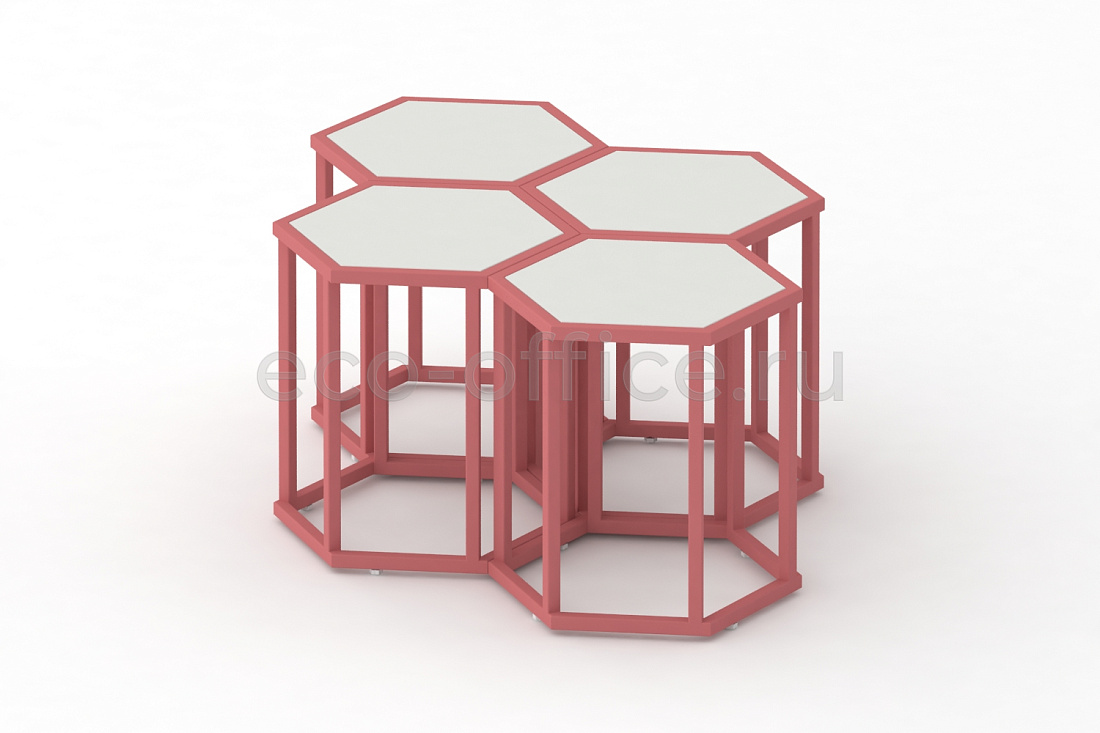 Стол журнальный HEX-450 ColorPastel Сатин / Розовый антик (RAL 3014)  стоимость