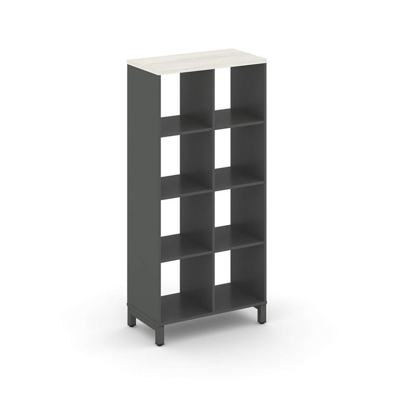 каркас стеллажа 4 яр. style project sn.ks-420 антрацит/дуб наварра/металл антрацит фото