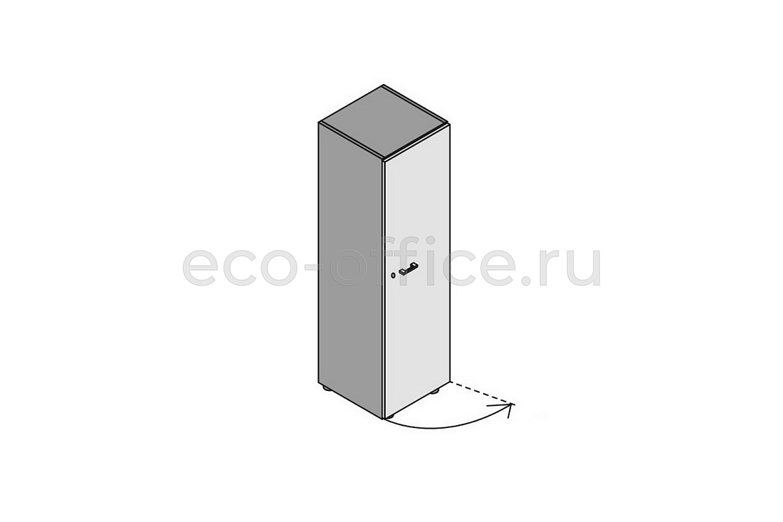 Шкаф средний правосторонний (меламин) ELITE 174067 Light Poplar / Black  стоимость