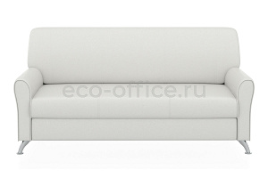 Трехместный диван ЕВРОПА экокожа Euroline 920 Ультра белый фото