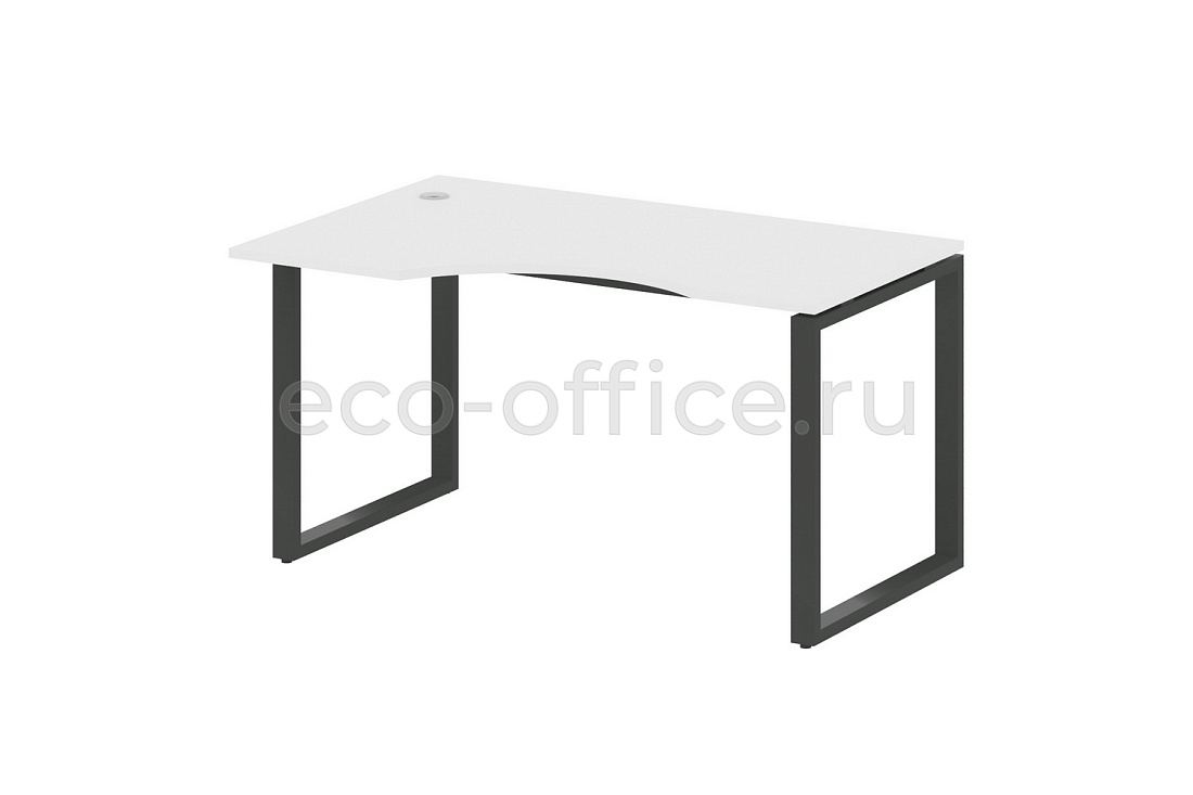 Стол криволинейный левый METAL SYSTEM STYLE БО.СА-2 (L) Белый / Антрацит металл  стоимость