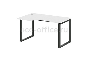 Стол криволинейный левый METAL SYSTEM STYLE БО.СА-2 (L) Белый / Антрацит металл фото