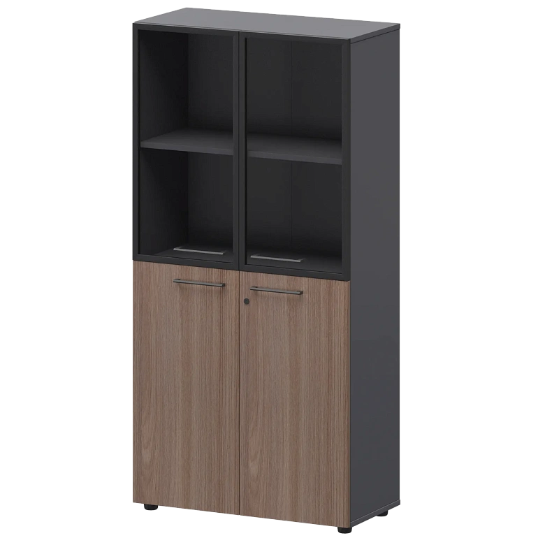 шкаф высокий комб. protech смш48.28f.28rs темный шимо/графит фото