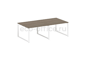 Стол переговорный (2 столешницы) METAL SYSTEM STYLE БО.ПРГ-2.2 Вяз Благородный / Белый металл фото