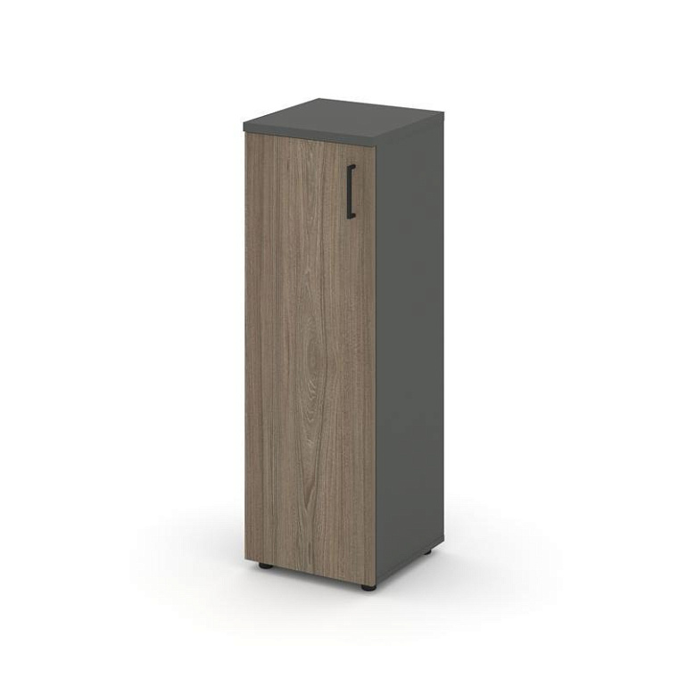 шкаф средний узкий style project sn.stu.e-204(l) антрацит/вяз благородный/черный ручки фото