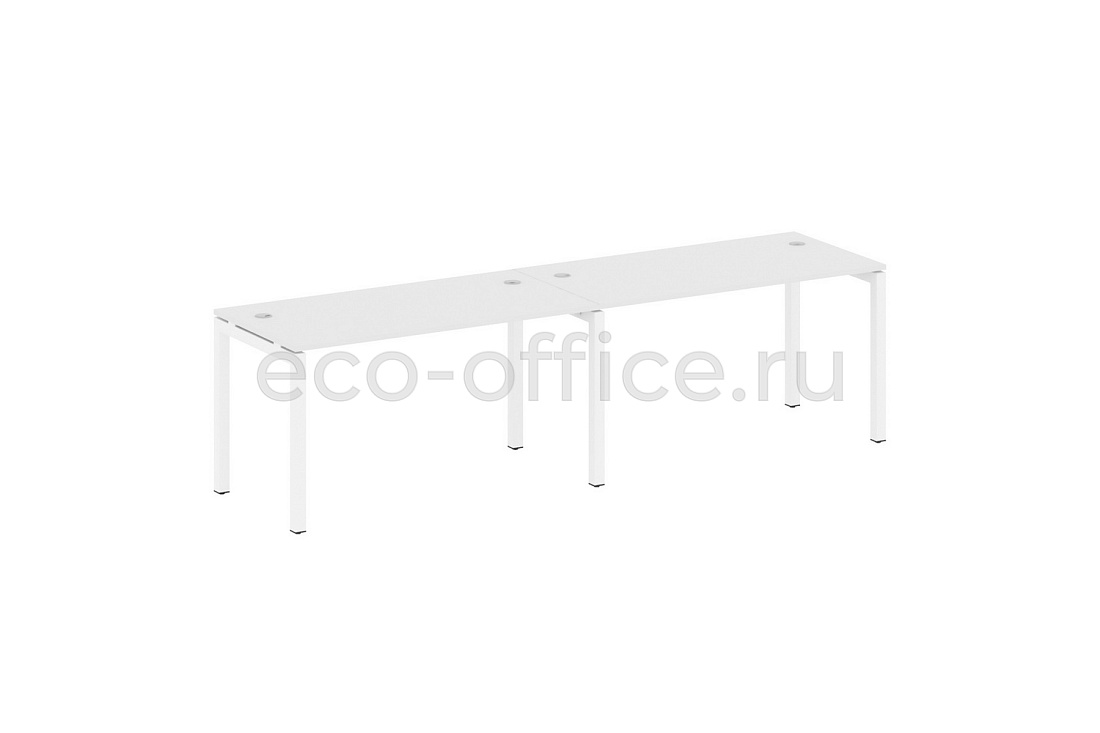 Рабочая станция на 2 рабочих места METAL SYSTEM QUATTRO 5x5 50БП.СМ-2.3 Белый / Белый металл  стоимость