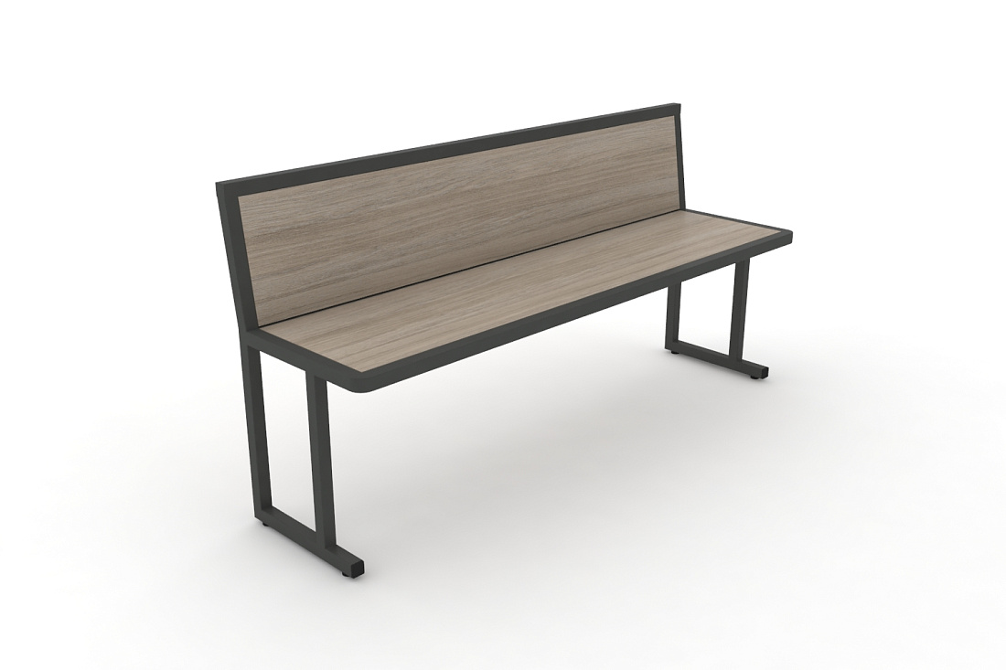 Скамья учебная трехместная DESK DK-1500L Дуб Аттик / Антрацит Металл  стоимость