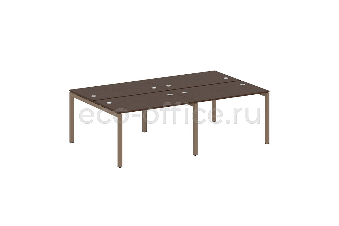 Рабочая станция на 4 рабочих места METAL SYSTEM QUATTRO 5x5 50БП.СМ-4.2 Венге Цаво / Мокко металл  стоимость