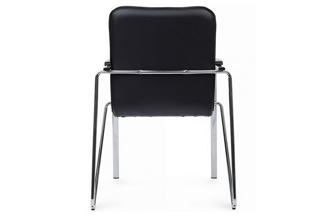 конференц-кресло rv chair самба на гальванических опорах smb-02h чёрная экокожа фото
