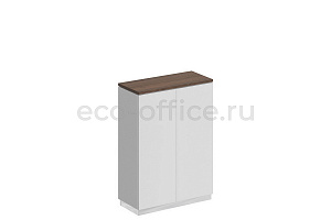 Шкаф для документов средний CITY СИ 318 Дуб Гладстоун темный / Белый / Белый фото