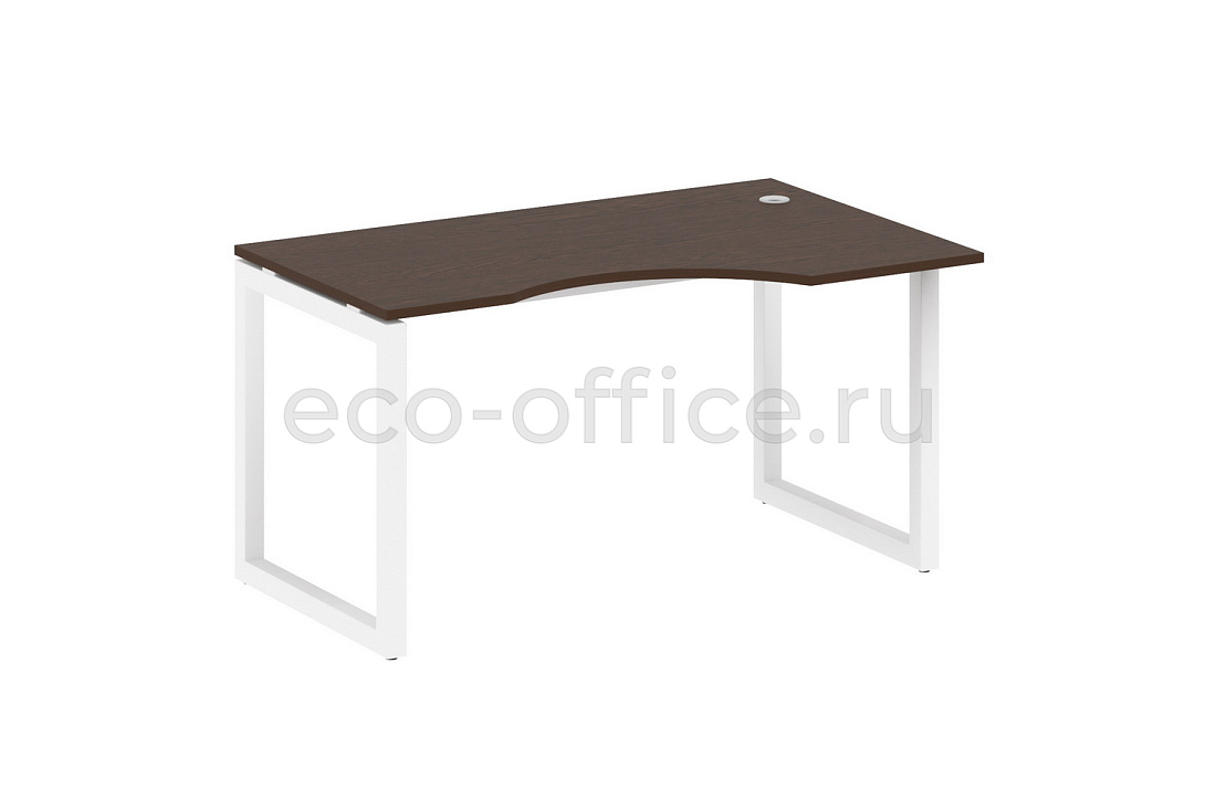 Стол криволинейный правый METAL SYSTEM QUATTRO 5x5 50БО.СА-2 Пр Венге Цаво / Белый металл  стоимость