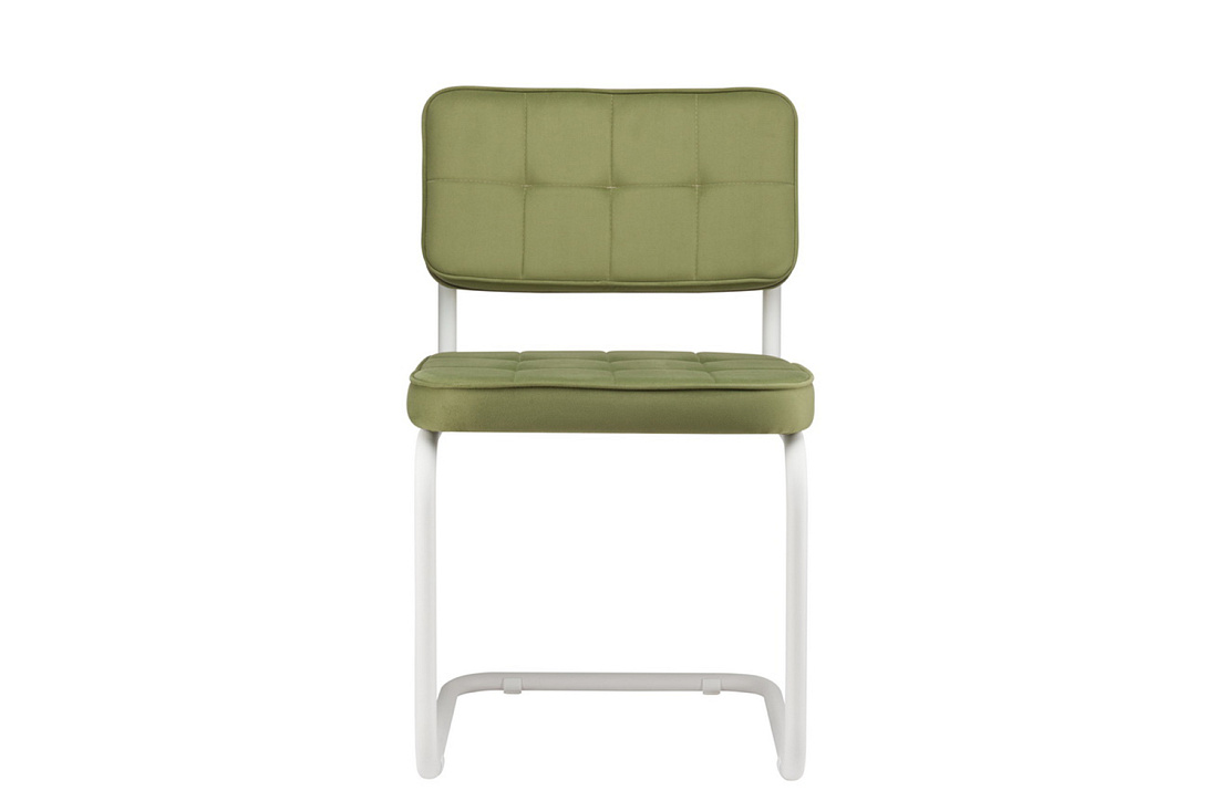 конференц-кресло eco-chair colombo comfort clm-05 оливковый велюр / белый металл фото