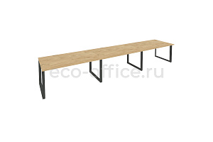Стол переговорный (3 столешницы) ONIX O.MO-PRG-3.4 Тиквуд Светлый / Антрацит металл фото