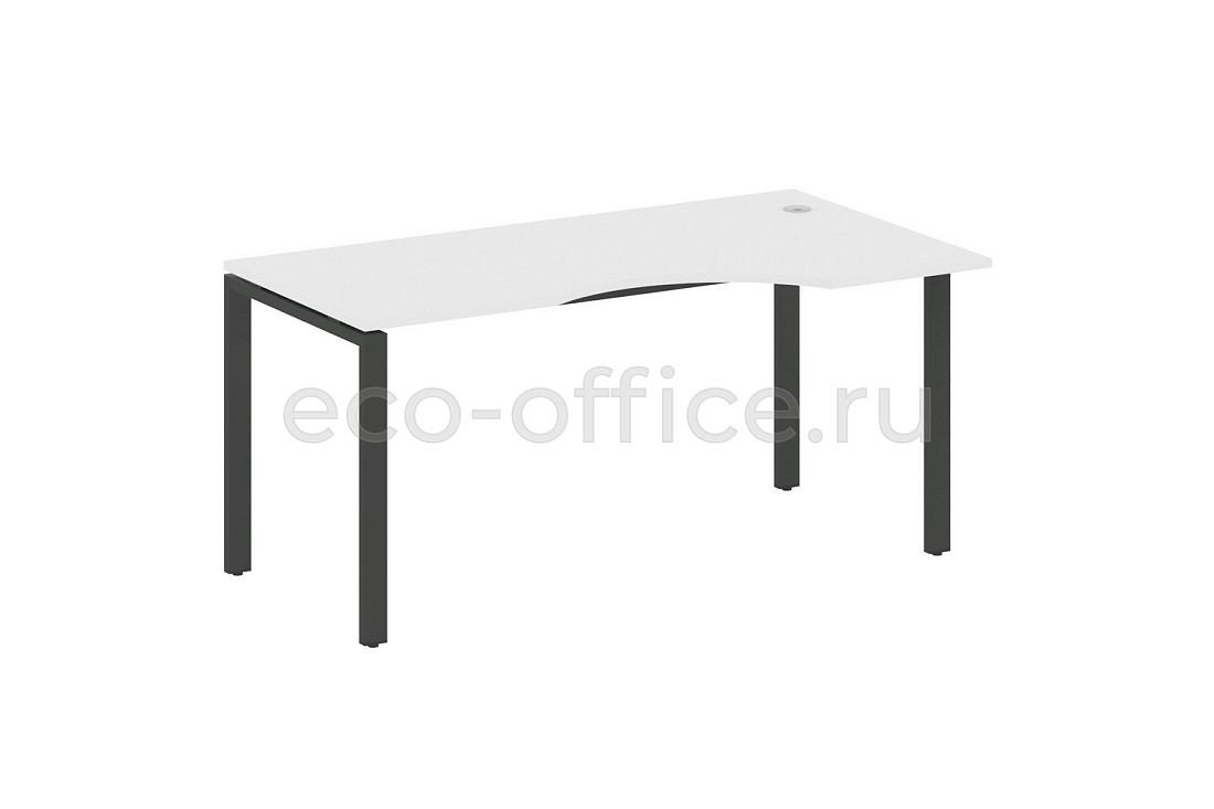 Стол криволинейный правый METAL SYSTEM STYLE БП.СА-1 (R) Белый / Антрацит металл  стоимость