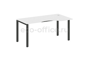 Стол криволинейный правый METAL SYSTEM STYLE БП.СА-1 (R) Белый / Антрацит металл фото