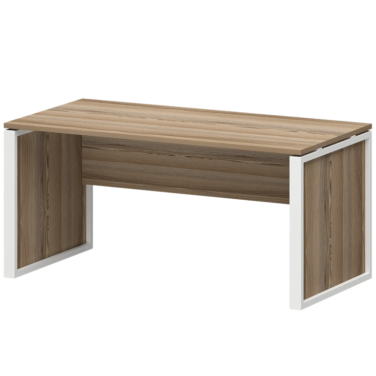 стол руководителя protech нтм-160 дуб сафари/белый фото