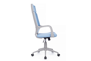 Кресло RV Chair IQ RV 8989 Серый пластик / Синяя ткань фото