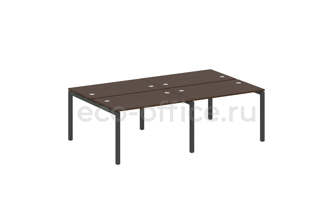 Рабочая станция на 4 рабочих места METAL SYSTEM QUATTRO 5x5 50БП.СМ-4.2 Венге Цаво / Антрацит металл  стоимость