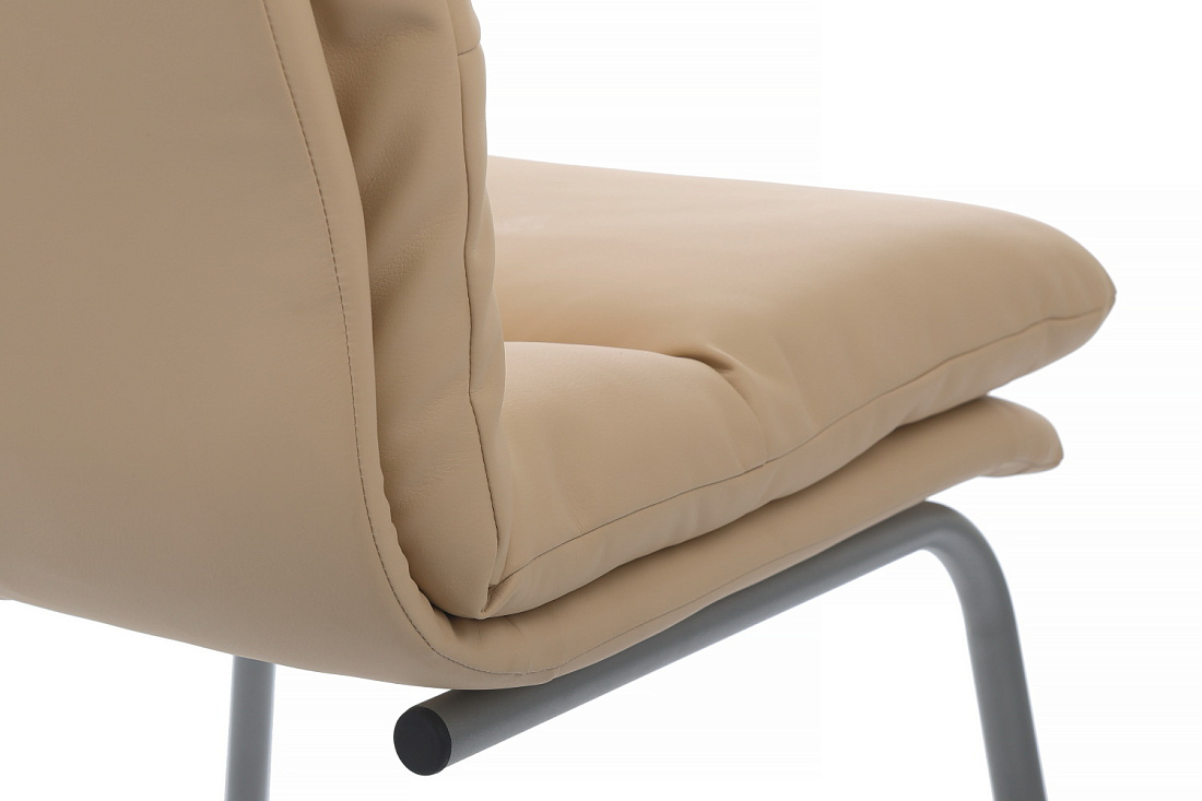 кресло rv chair pegas ps-919 бежевая экокожа / серый металл фото