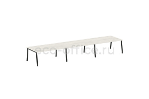Стол переговорный (3 столешницы) METAL SYSTEM STYLE БА.ПРГ-3.5 Дуб Наварра / Антрацит металл фото