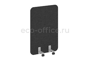 Перегородка на металлических опорах, на роликах R-LINE SOFT AP.R-80-120 Рогожка Romeo 01 / Серый металл фото