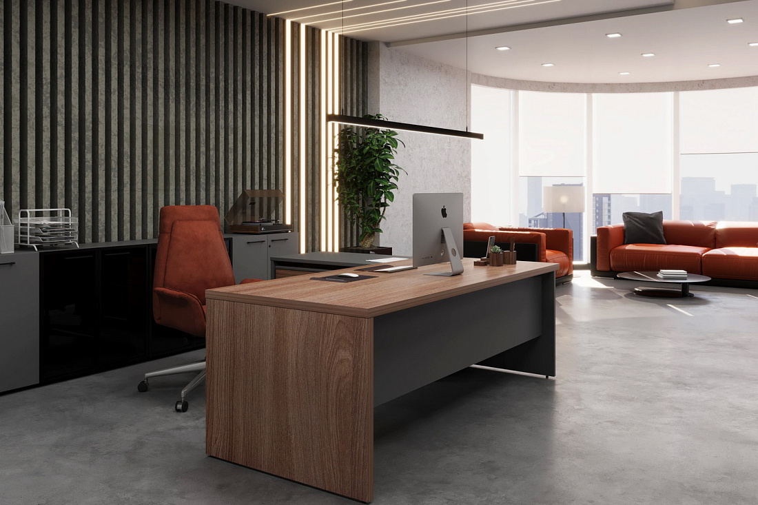 кабинет руководителя кортез темный шимо / графит фото