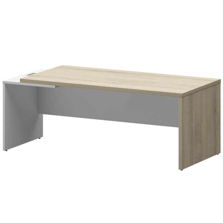 стол руководителя левый protech kz-20l кронберг/белый фото