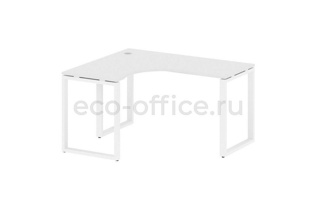 Стол криволинейный левый METAL SYSTEM STYLE БО.СА-3 (L) Белый / Белый металл  стоимость