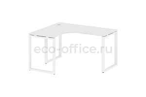 Стол криволинейный левый METAL SYSTEM STYLE БО.СА-3 (L) Белый / Белый металл фото