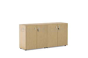 Шкаф низкий 4 двери EXE 101 721 OAK 07 Дуб Светлый / Хром фото