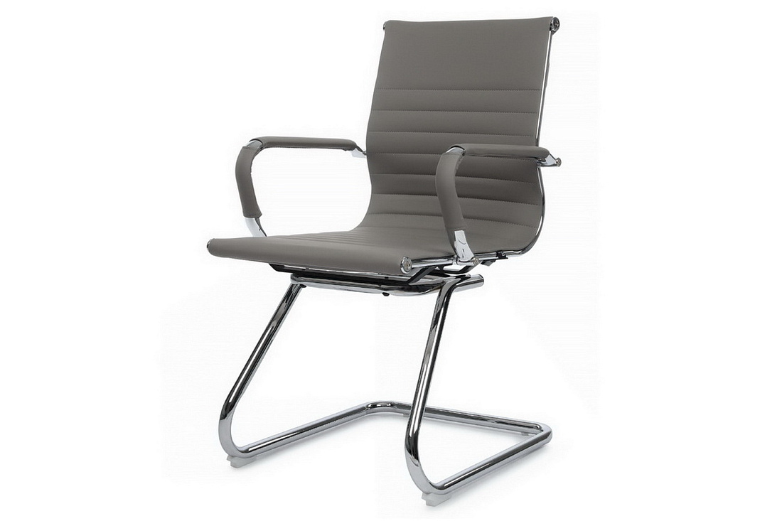 Конференц-кресло RV Chair HUGO 6002-3E Серая экокожа  стоимость