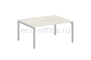 Стол переговорный (1 столешница) METAL SYSTEM QUATTRO 5x5 50БП.ПРГ-1.4 Дуб Наварра / Серый металл фото