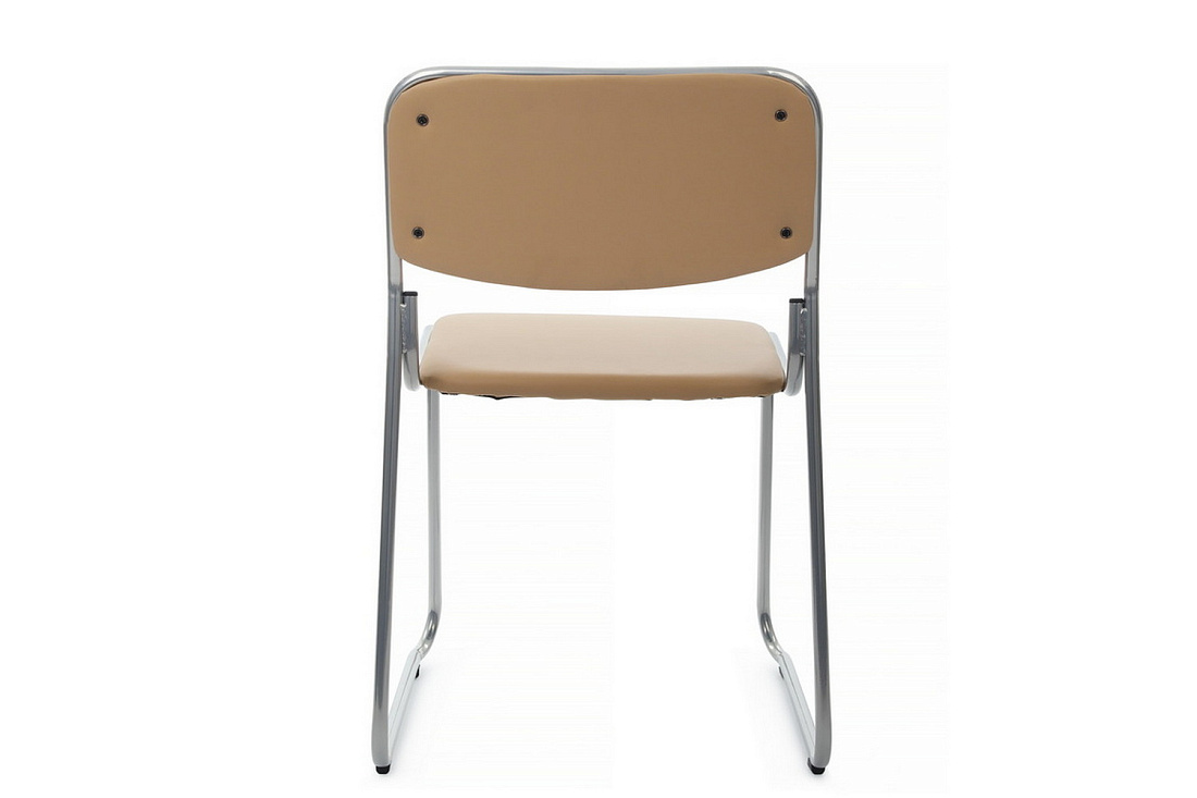 кресло rv chair nix omkl-02 бежевая экокожа / хром металл фото