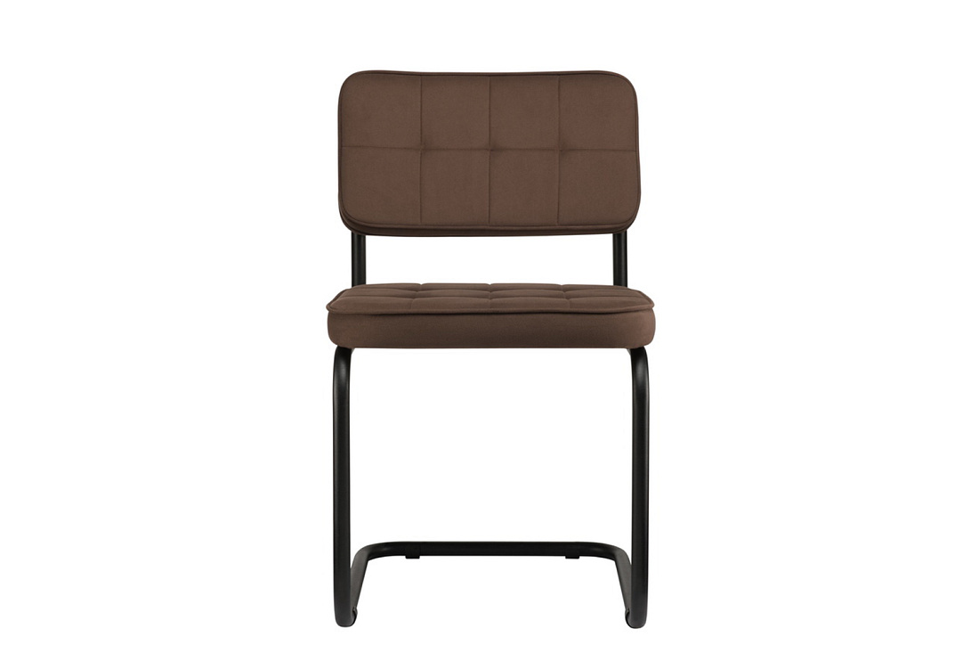 комплект конференц-кресел eco-chair colombo comfort clm-05 коричневый велюр / чёрный металл фото