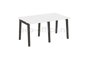 Стол переговорный (2 столешницы) ONIX WOOD OW.PRG-2.0 Белый Бриллиант / Дуб Тёмный фото