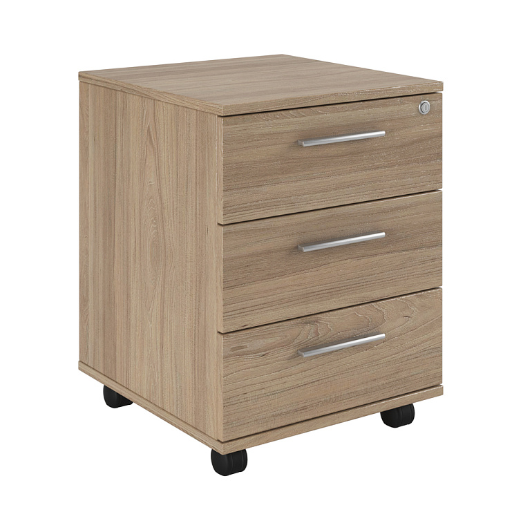 тумба подкатная с 3 ящиками, древесный asti ast33930302 фото