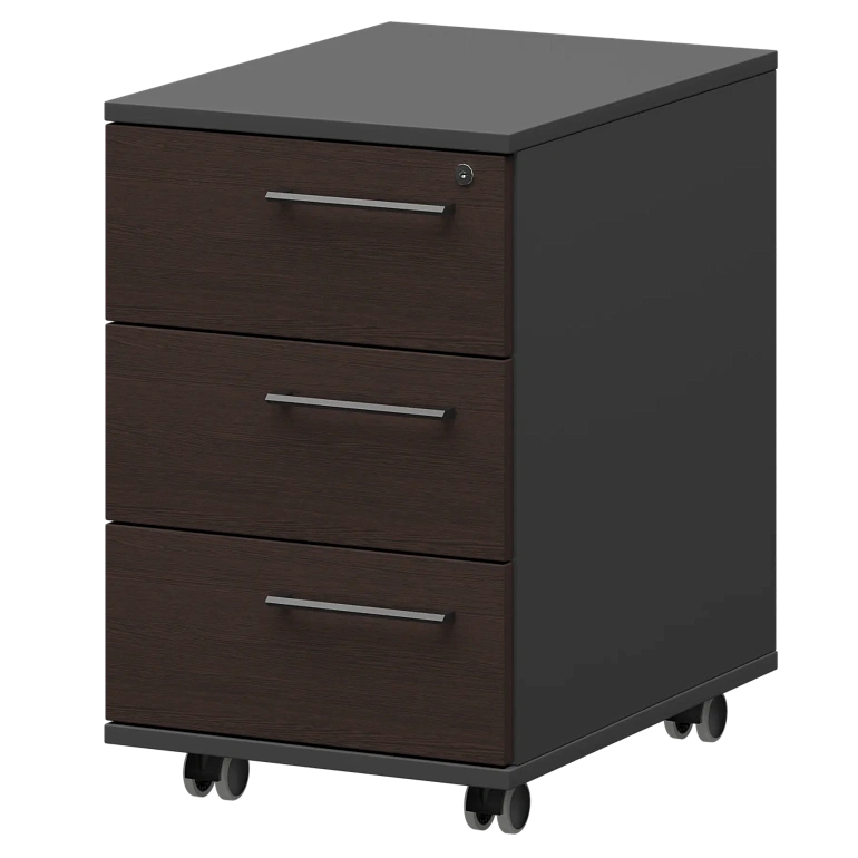 тумба мобильная/подвесная левая protech kzt-61l дуб венге/графит фото