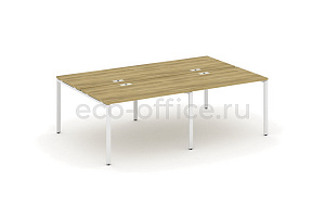 Рабочая станция на 4 места CONCEPT CN.DRS-006 Дуб Винченцо / Белый металл фото