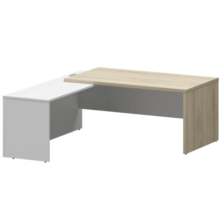 стол руководителя левый protech kzp-18l кронберг/белый фото