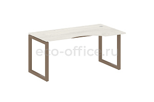 Стол криволинейный правый METAL SYSTEM QUATTRO 5x5 50БО.СА-1 Пр Дуб Наварра / Мокко металл фото