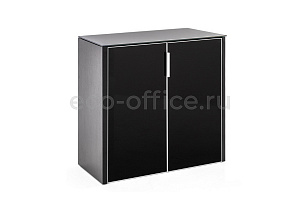 Шкаф низкий 2 двери GALA NEWCRE2/899 CRVt BLACK GLASS фото