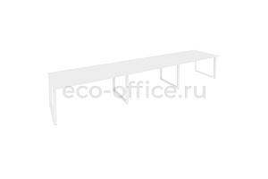 Стол переговорный (3 столешницы) ONIX O.MO-PRG-3.4 Белый Бриллиант / Белый металл фото