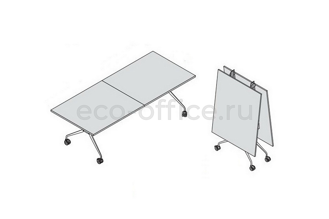 Стол маленький со складной столешницей 200 см на колесах PIEGO 151010 Stone grey / Chromed  стоимость