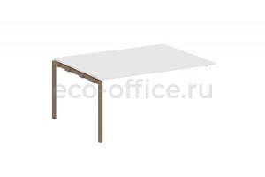 Проходной наборный элемент переговорного стола METAL SYSTEM QUATTRO 4x4 40БП.ППРГ-4 Белый / Мокко металл фото